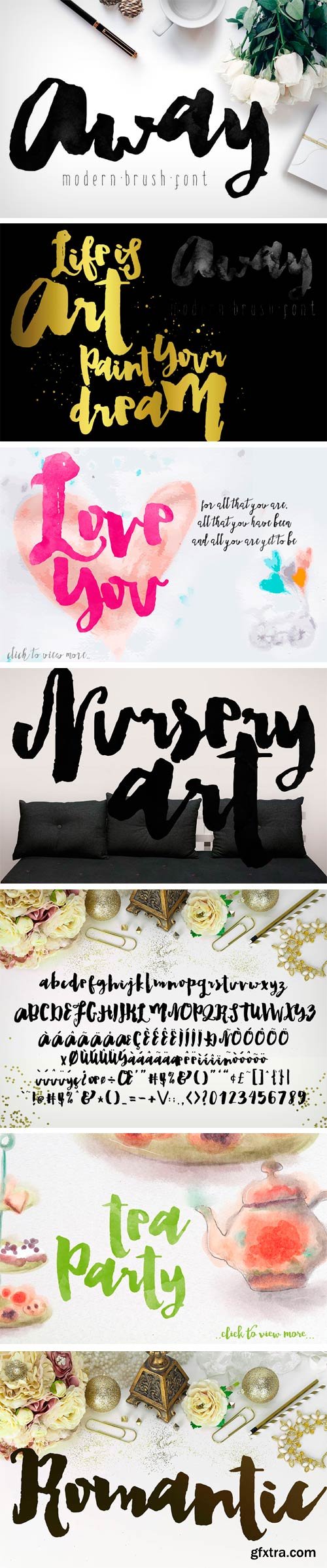 CM - Away Font, Modern Brush Calligraphy