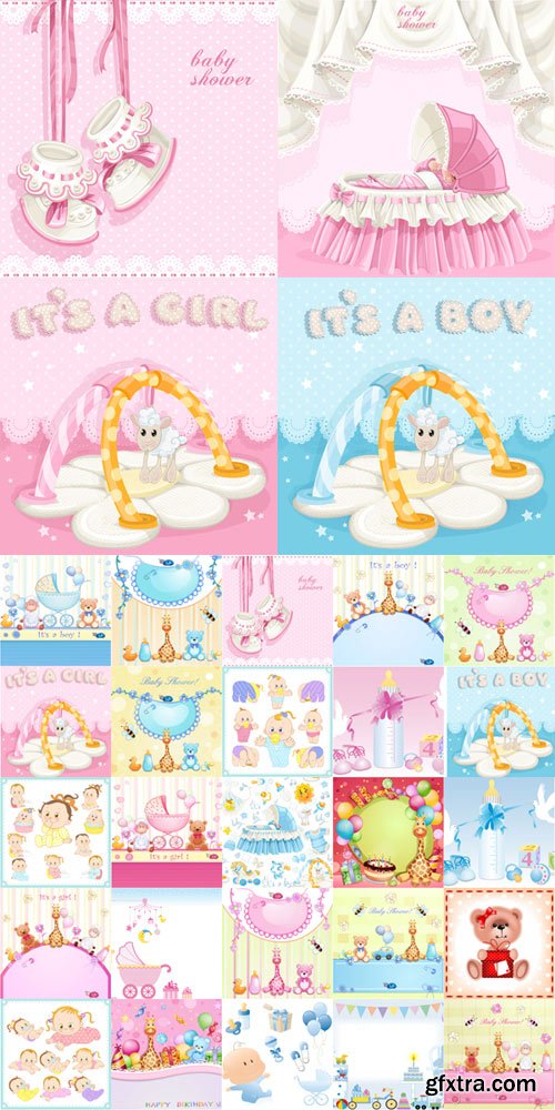 Cute baby creative design graphics vector