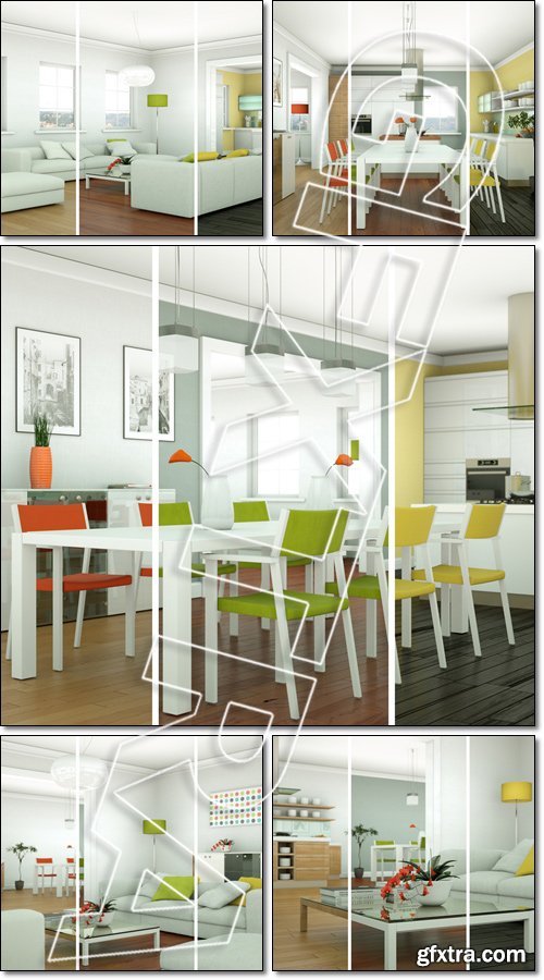 Modern Apartment Interior Design - Stock photo