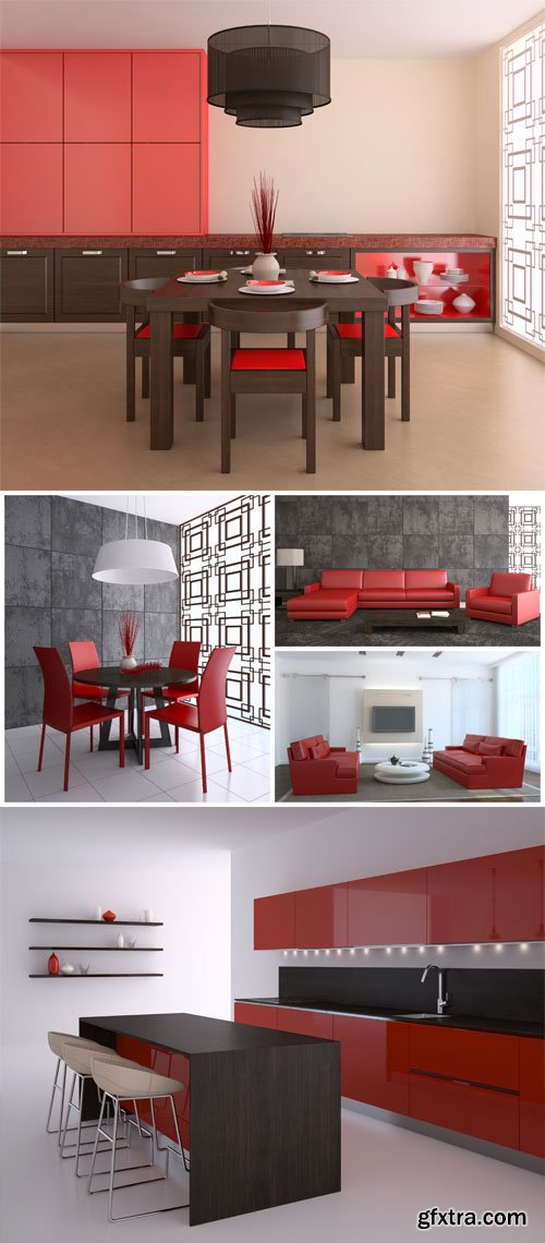 Interior in modern style - stock photos Interior in modern style - stock photos