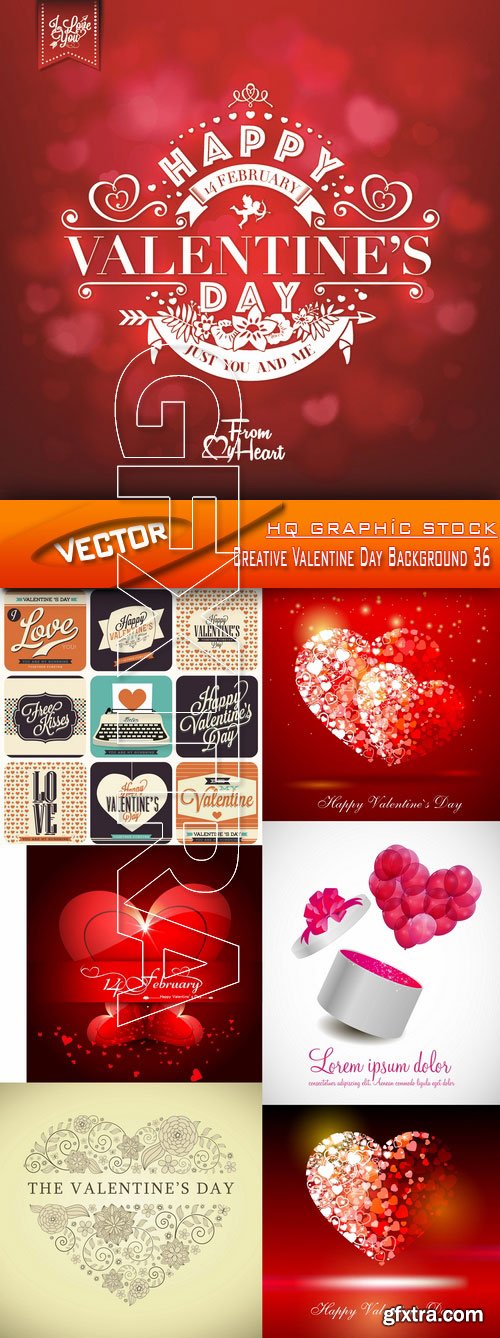 Stock Vector - Creative Valentine Day Background 36