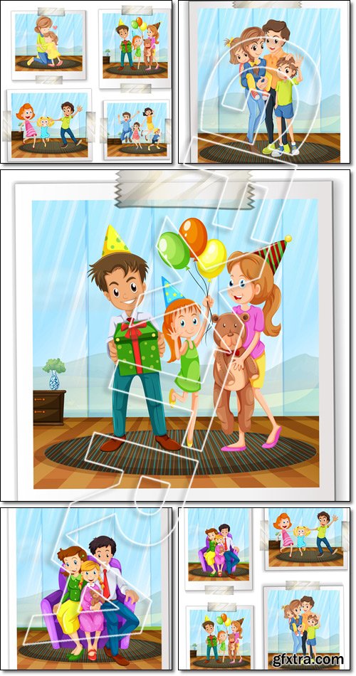 Family photos - Vector