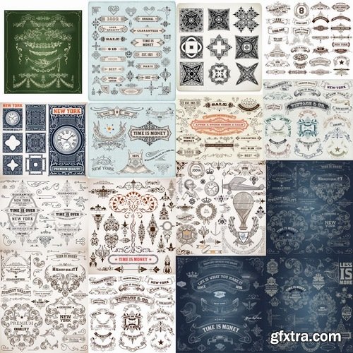 Calligraphic design elements for page decorations #26 - 25 Eps