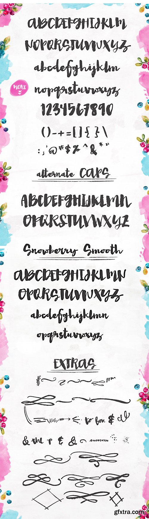 CM - Snowberry Hand Painted Font