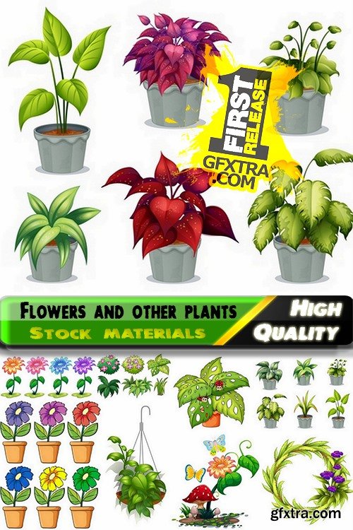 Flowers and other plants in pots - 25 Eps