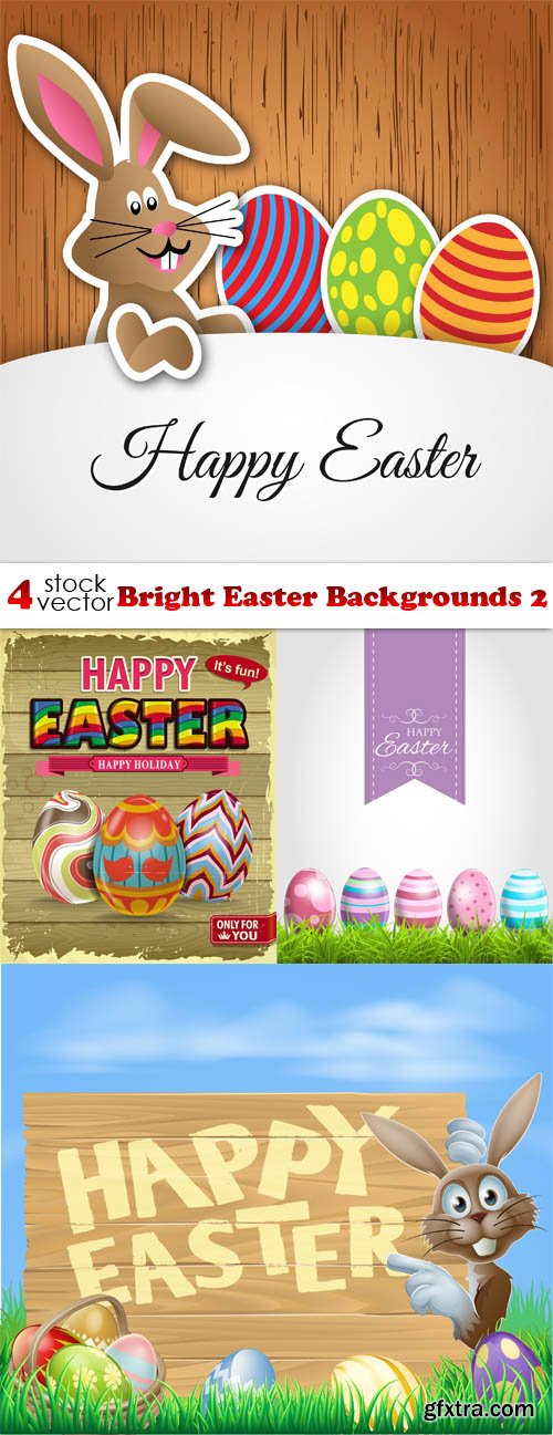 Vectors - Bright Easter Backgrounds 2