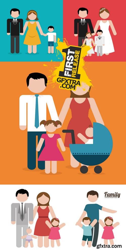 Vector - Family Silhouette