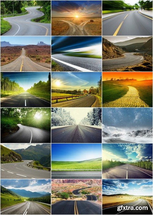 Road trails and scenery around them - 25 HQ Jpg