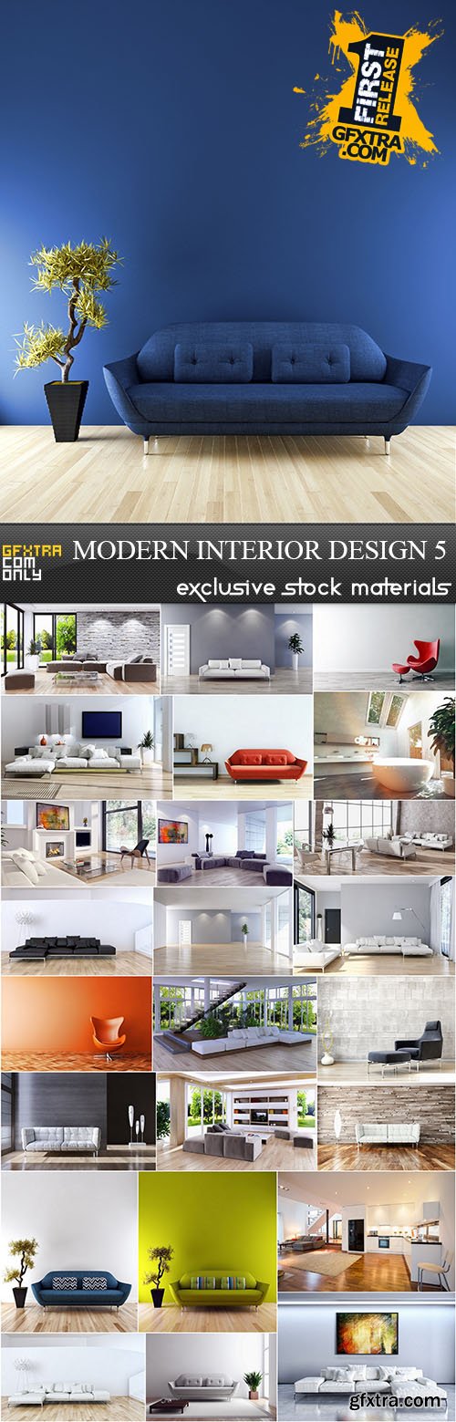 Modern Interior Design Collection 5, 25xUHQ JPEG