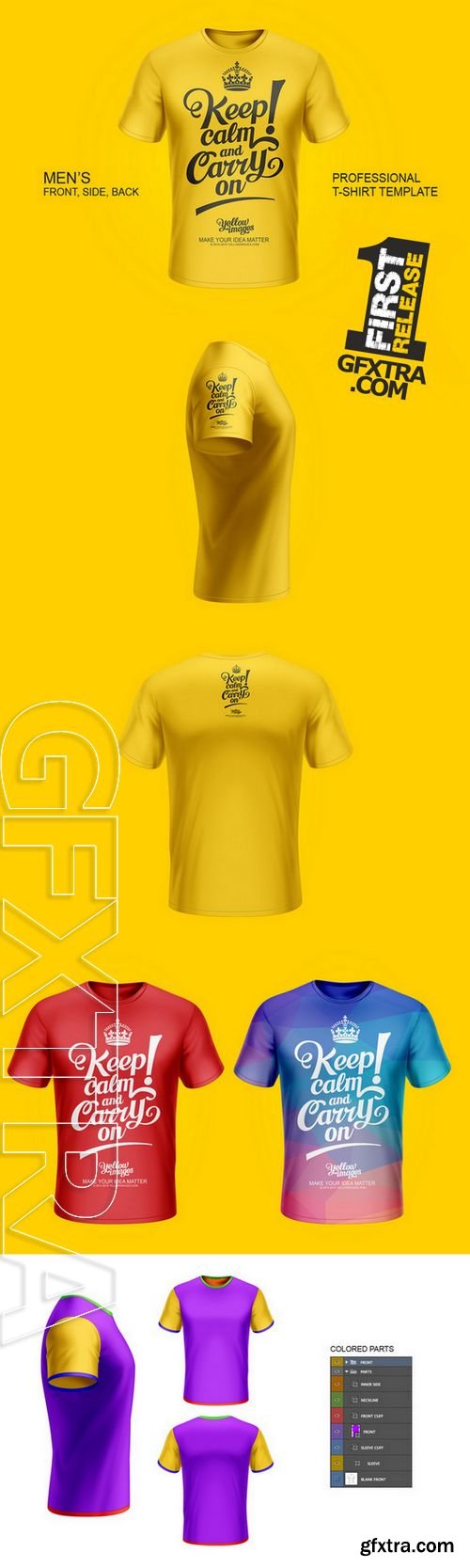 Professional Men\'s T-Shirt Template - CM 193819