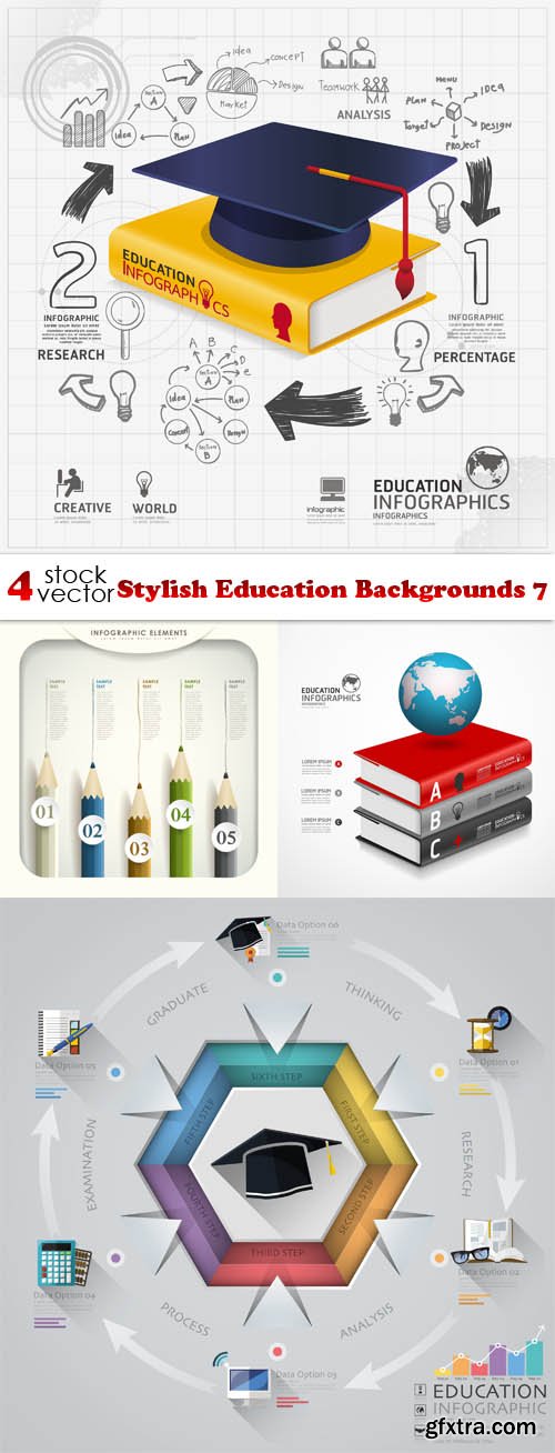 Vectors - Stylish Education Backgrounds 7