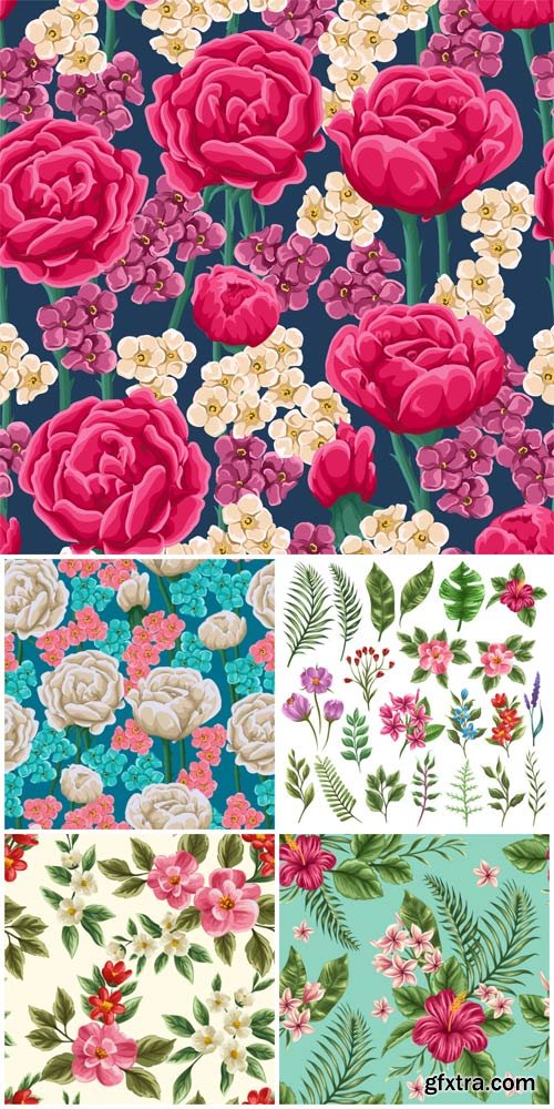 Flowers, vector background with flowers Flowers, vector background with flowers