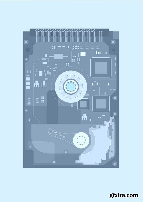 X-Ray View Of Hard Disk
