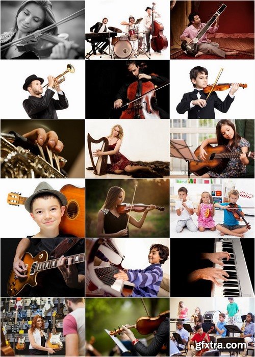 People with musical instruments Stock images - 25 HQ Jpg