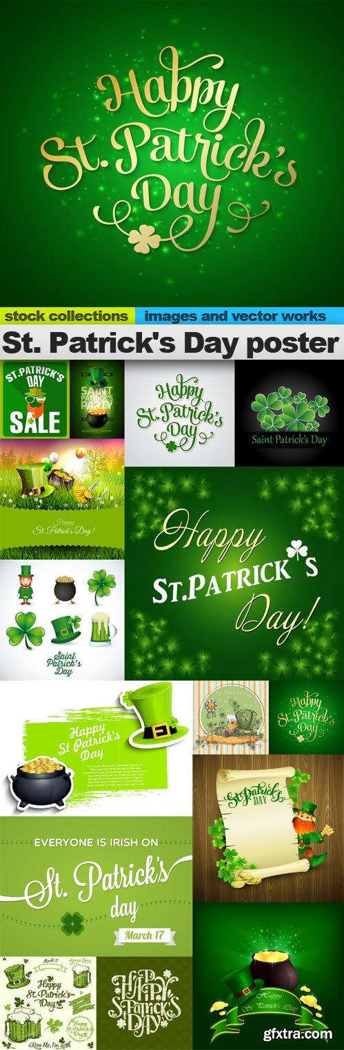 St. Patrick\'s Day poster, 15 x EPS
