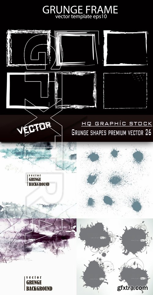 Stock Vector - Grunge shapes premium vector 26