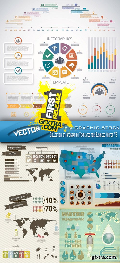 Stock Vector - Collection of Infographic Templates for Business Vector 72