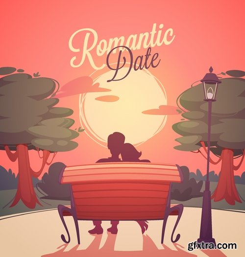 Different posters in retro style in vector from stock - 25 Eps