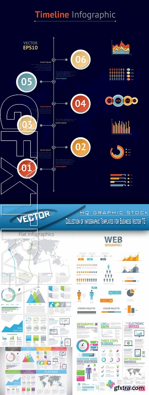 Stock Vector - Collection of Infographic Templates for Business Vector 73