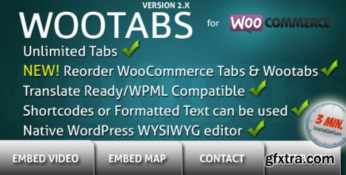 CodeCanyon - WooTabs,Add Extra Tabs to WooCommerce Product Page v1.2.1