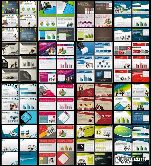 Flyers and business card template design 3 - 25 Eps
