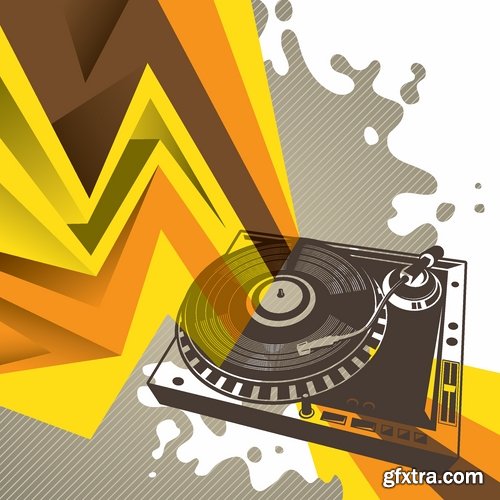 Posters in retro style with music theme - 25 Eps