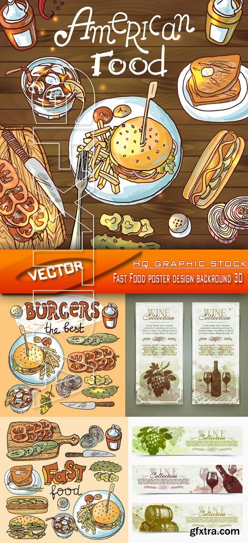 Stock Vector - Fast Food poster design backround 30