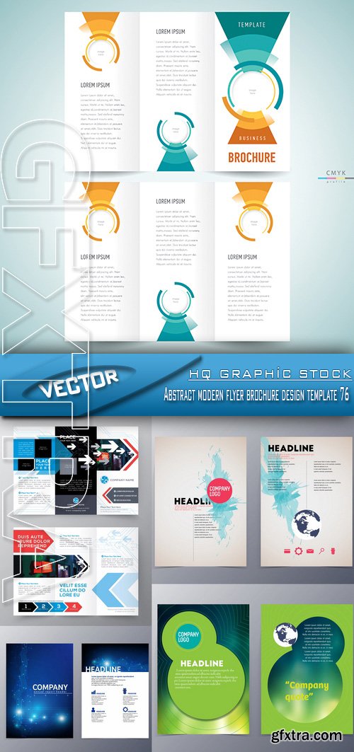 Stock Vector - Abstract modern flyer brochure design template 76