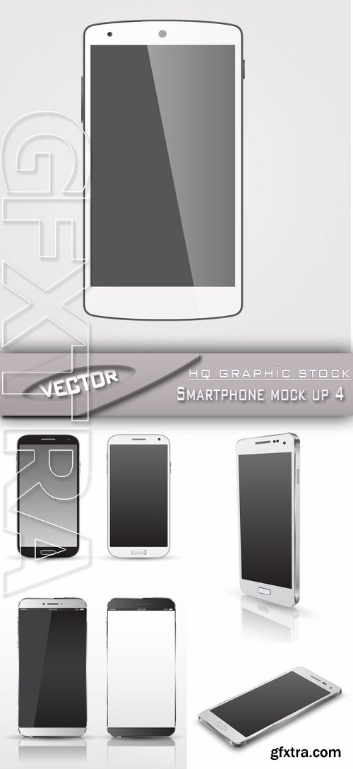 Stock Vector - Smartphone mock up 4
