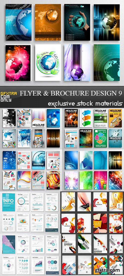 Flyer and Brochure Design 9, 25xEPS