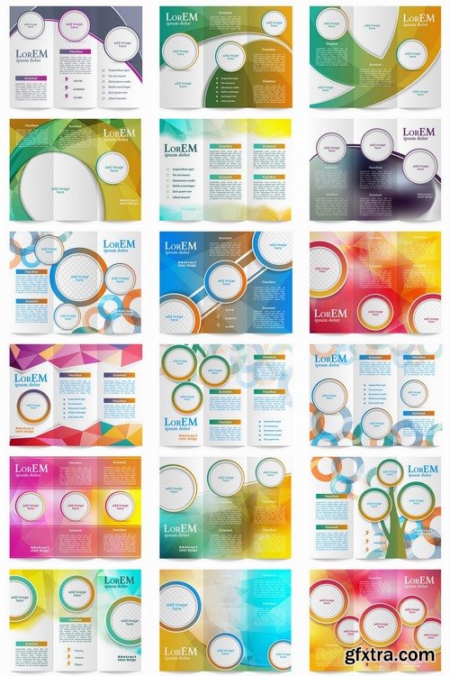 Brochure template design in vector #11 - 25 Eps