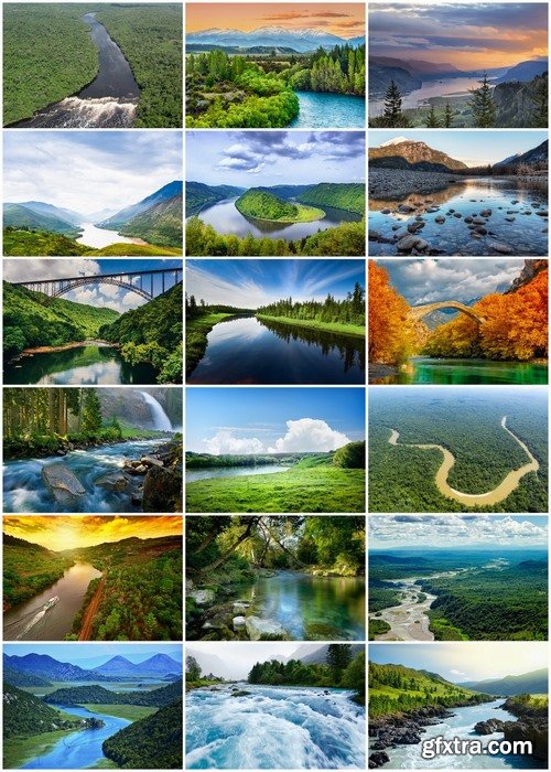 Nature landscapes with mountains and rivers - 25 HQ Jpg
