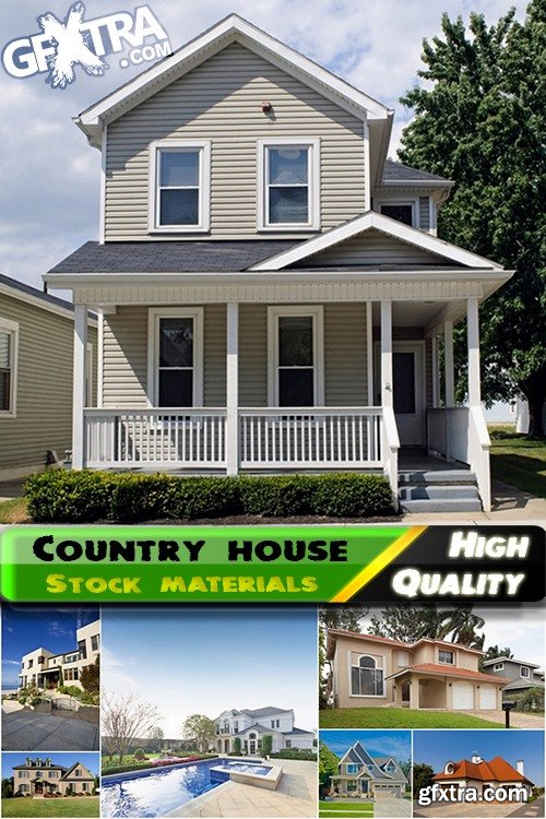 Exterior of a country house and lawn - 25 HQ Jpg