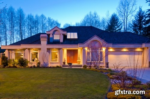 Exterior of a country house and lawn - 25 HQ Jpg