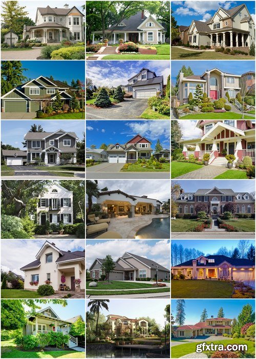 Exterior of a country house and lawn - 25 HQ Jpg