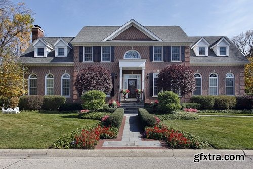 Exterior of a country house and lawn - 25 HQ Jpg