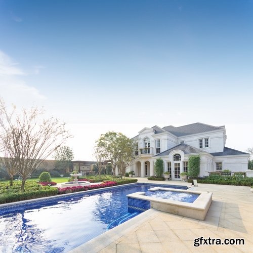 Exterior of a country house and lawn - 25 HQ Jpg