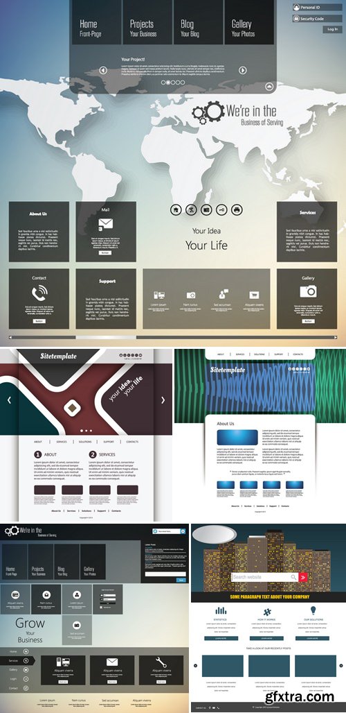 Stock Vectors - Website Template 6