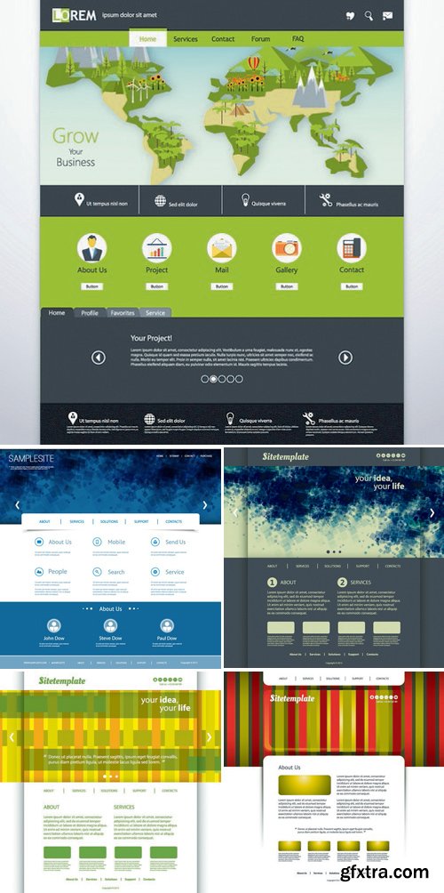 Stock Vectors - Website Template 7