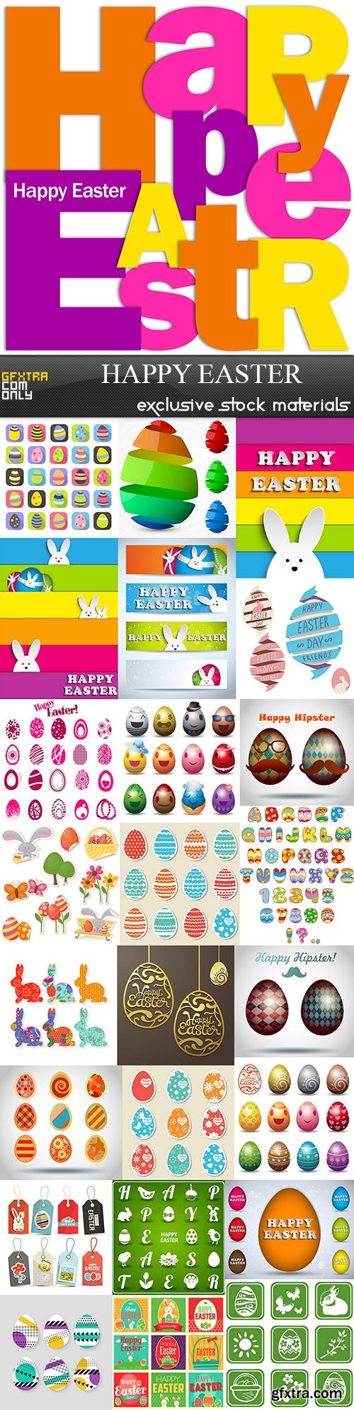 Happy Easter, 25xEPS