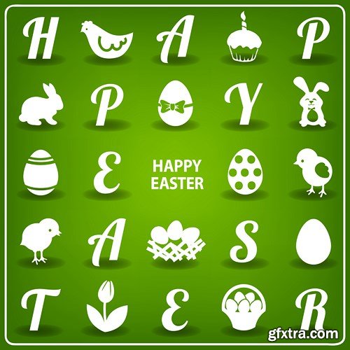 Happy Easter, 25xEPS