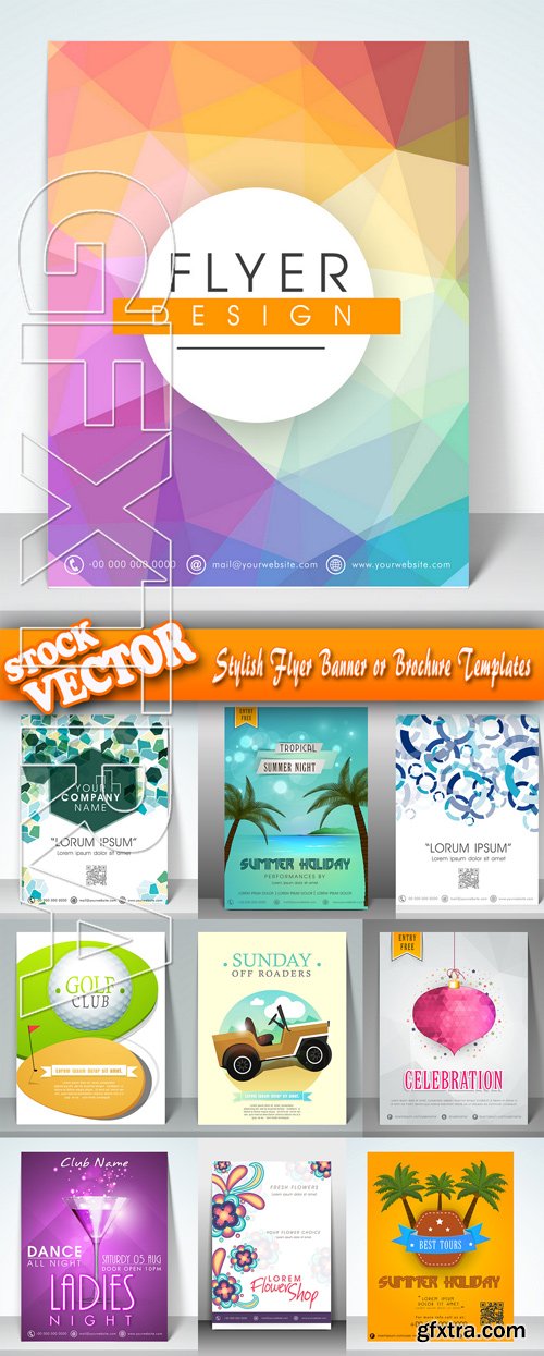 Stock Vector - Stylish Flyer Banner or Brochure Templates