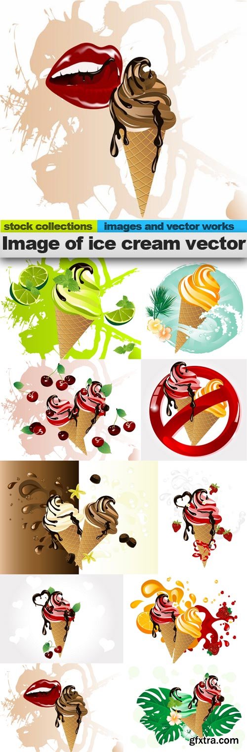 Image of ice cream vector, 10 x EPS