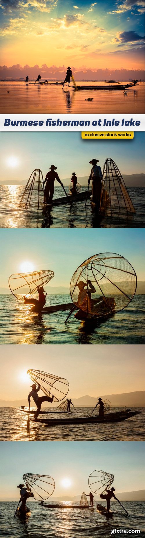 Burmese fisherman at Inle lake - 5 UHQ JPEG