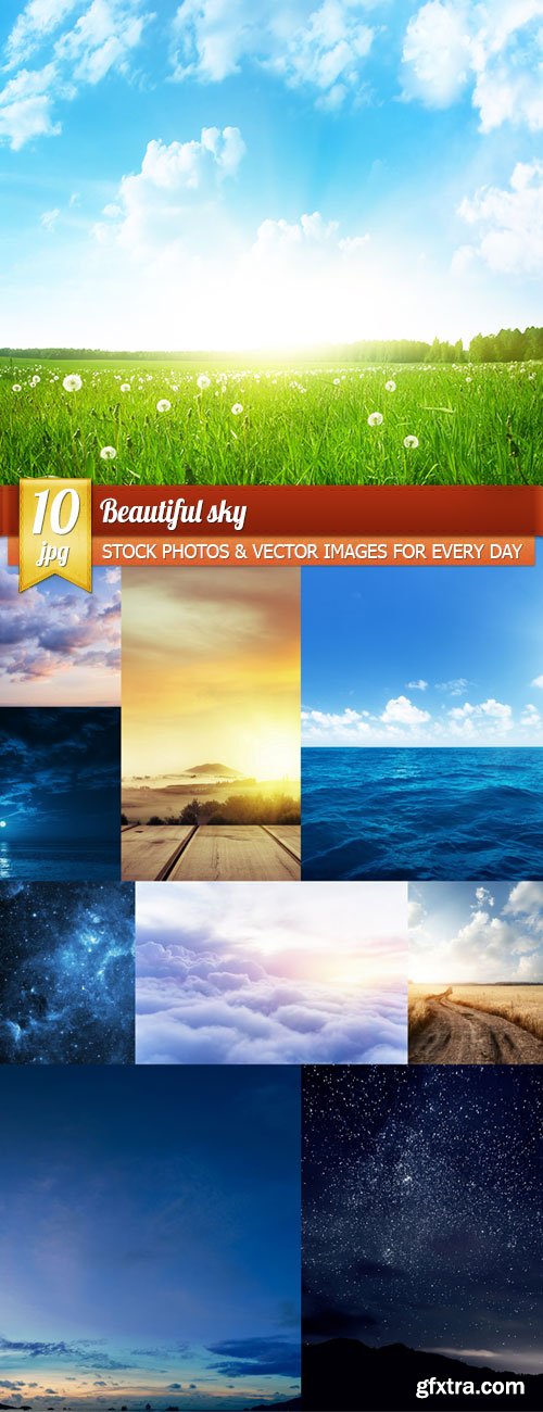 Beautiful sky 2, 10 x UHQ JPEG