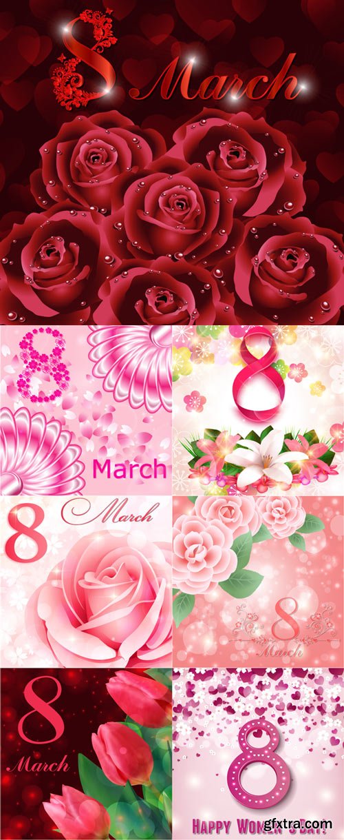 Vector Graphics Women\'s Day set 3