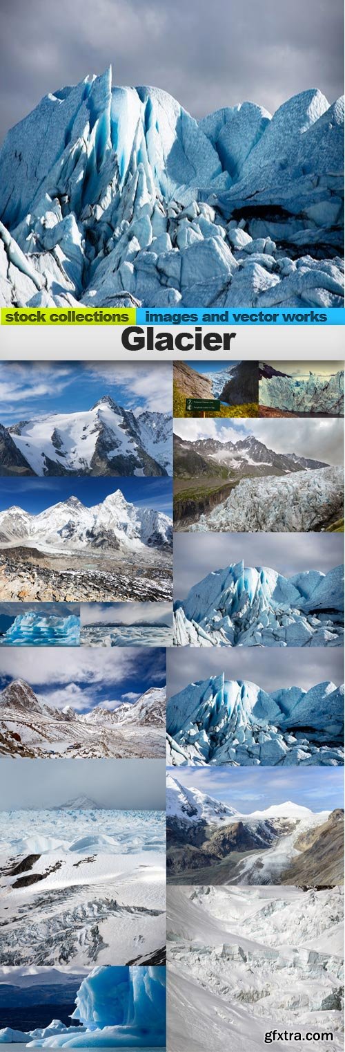 Glacier, 15 x UHQ JPEG