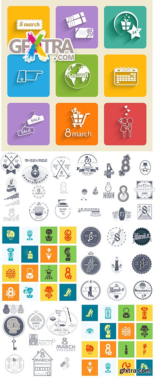 Women\'s Day icons