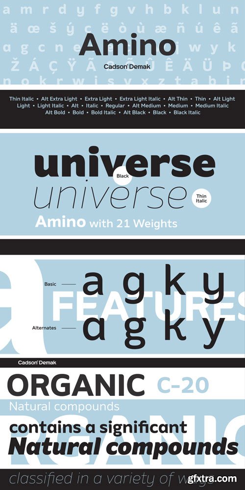 Amino Font Family 499$