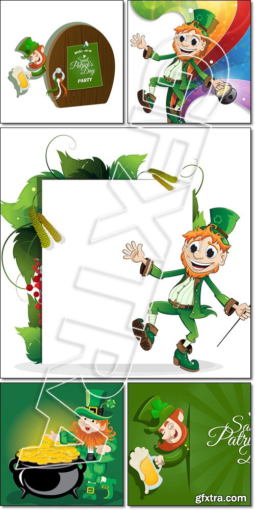 Saint Patrick\'s Day postcard - Vector
